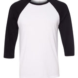 BELLA + CANVAS - Unisex Three-Quarter Sleeve Baseball Tee