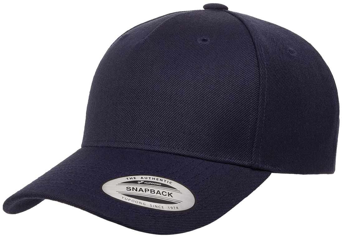 YP Classics 5-Panel Premium Curved Visor Snapback Cap