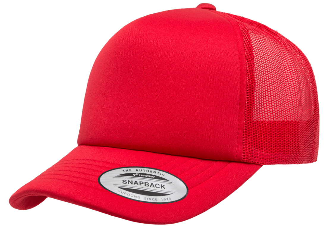 YP Classics Classic Curved Visor Foam Trucker Cap