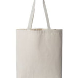 Q-Tees - 11L Canvas Tote with Contrast-Color Handles