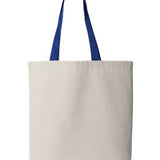 Q-Tees - 11L Canvas Tote with Contrast-Color Handles
