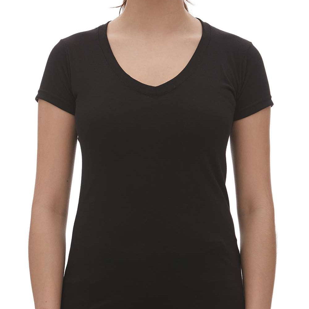 M&O Women's Fine Blend V-Neck T-Shirt