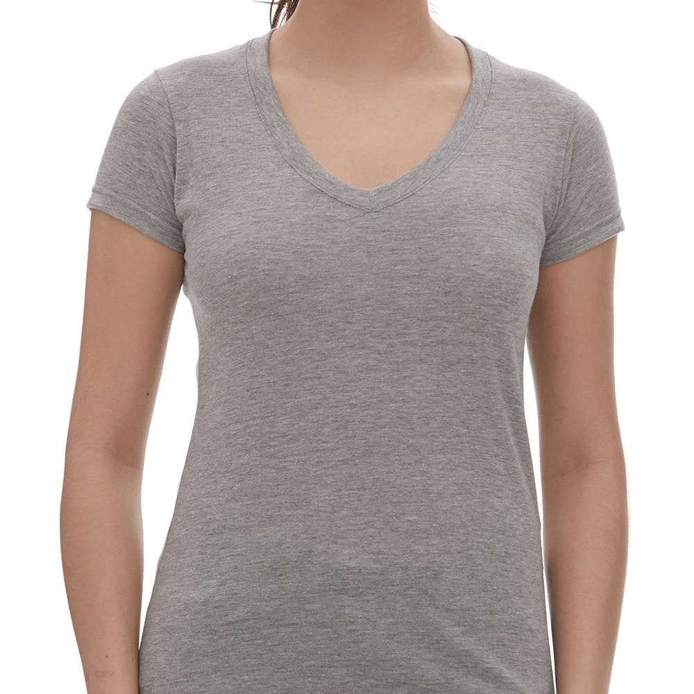 M&O Women's Fine Blend V-Neck T-Shirt