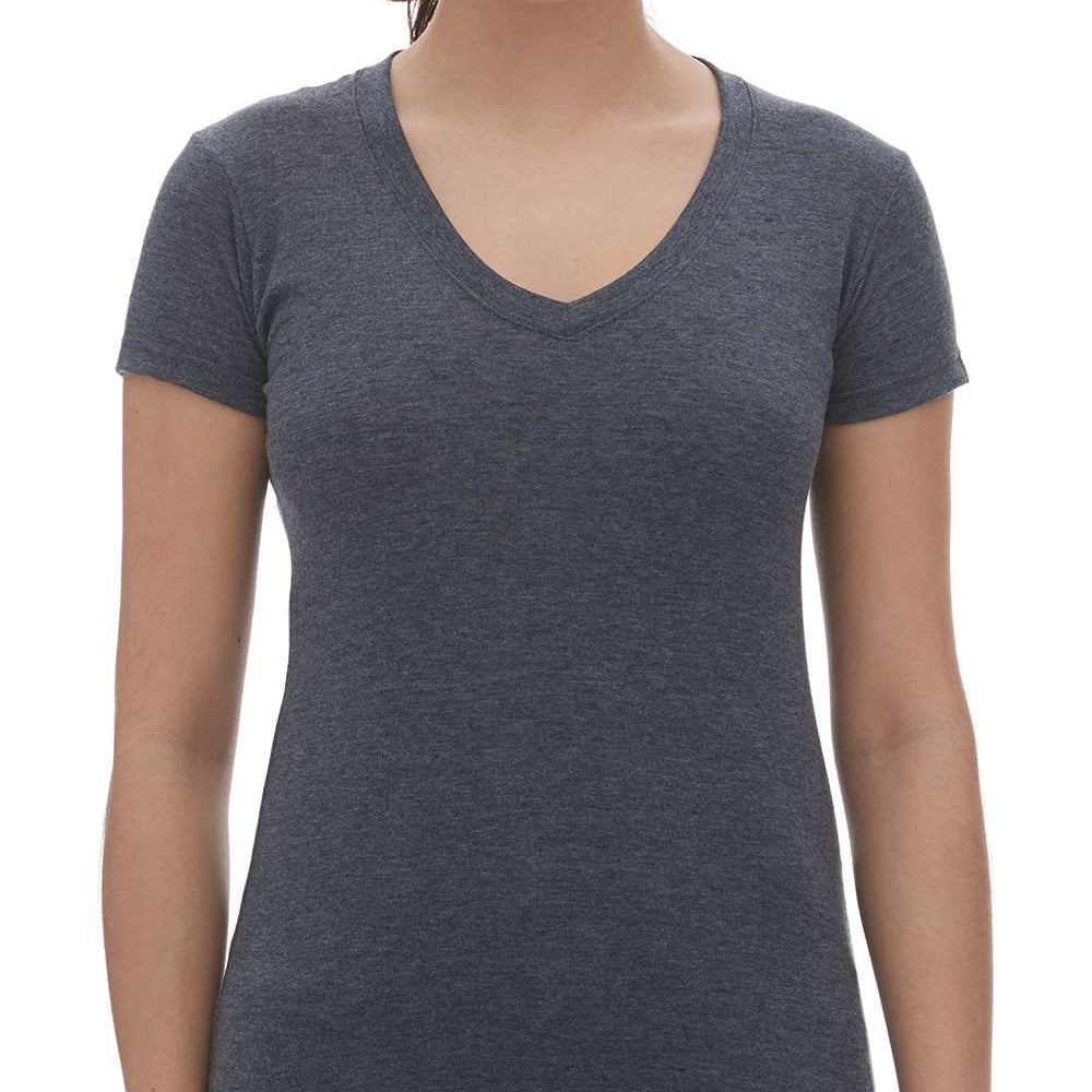 M&O Women's Fine Blend V-Neck T-Shirt