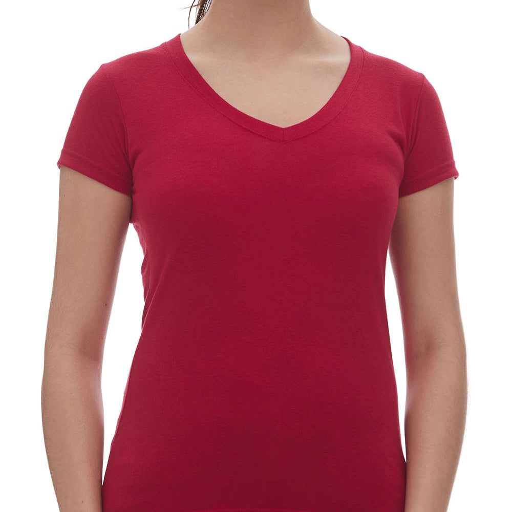 M&O Women's Fine Blend V-Neck T-Shirt
