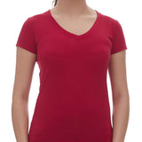M&O Women's Fine Blend V-Neck T-Shirt